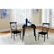International Concepts 42 in. Solid Wood Round Dual Drop Leaf Dining Table with 2 Chairs in Black K46-42DL-C613-2 - alternate 2